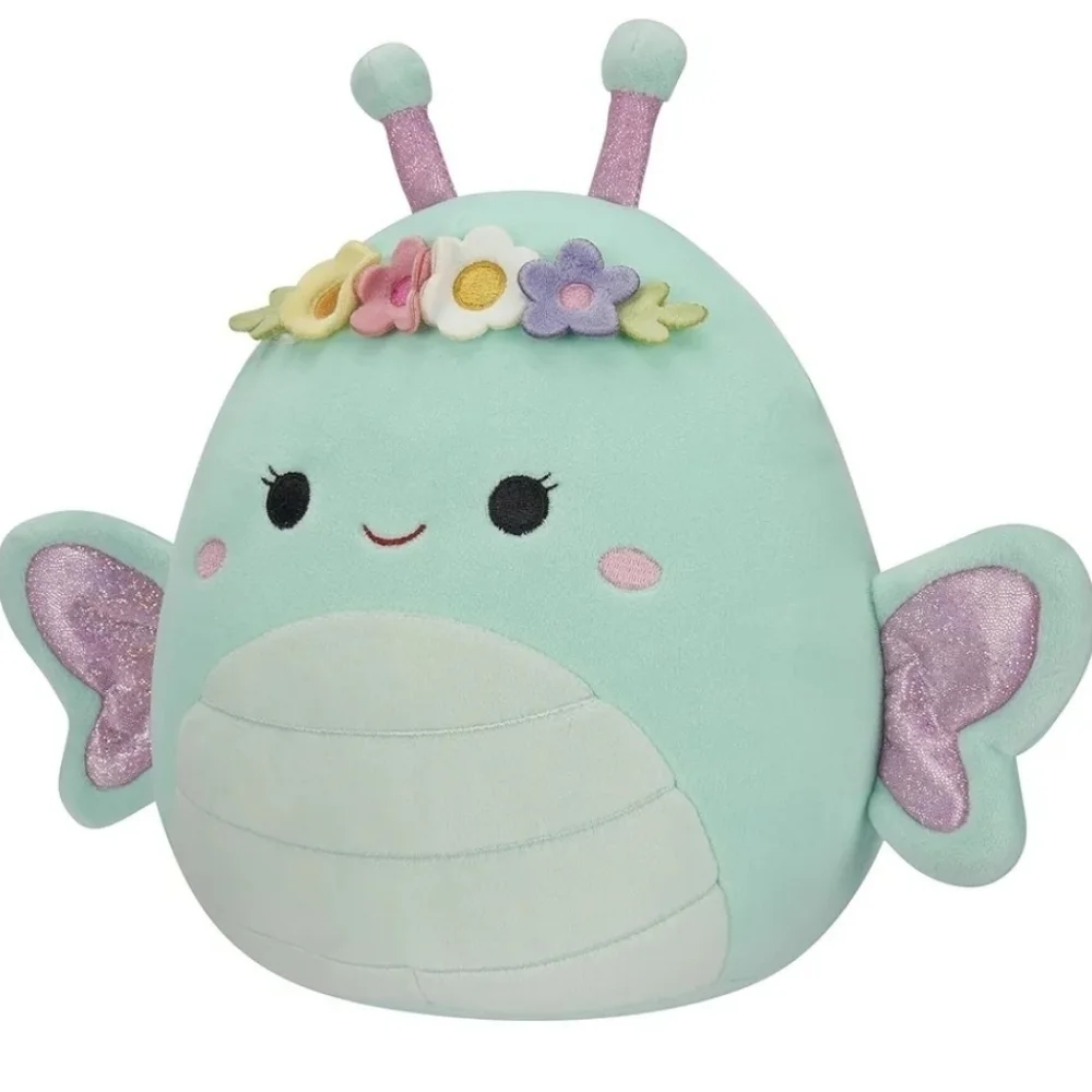 NWT Squishmallow Reina The Butterfly With Flower Crown.